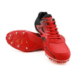 NWT Track Spikes Health Promax Shoes Size 6.5 - Black/Red/White H182 5599S